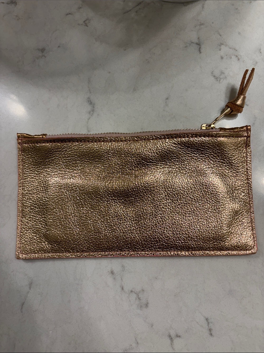 Satchel Rose Gold Brooklyn Zip Wallet